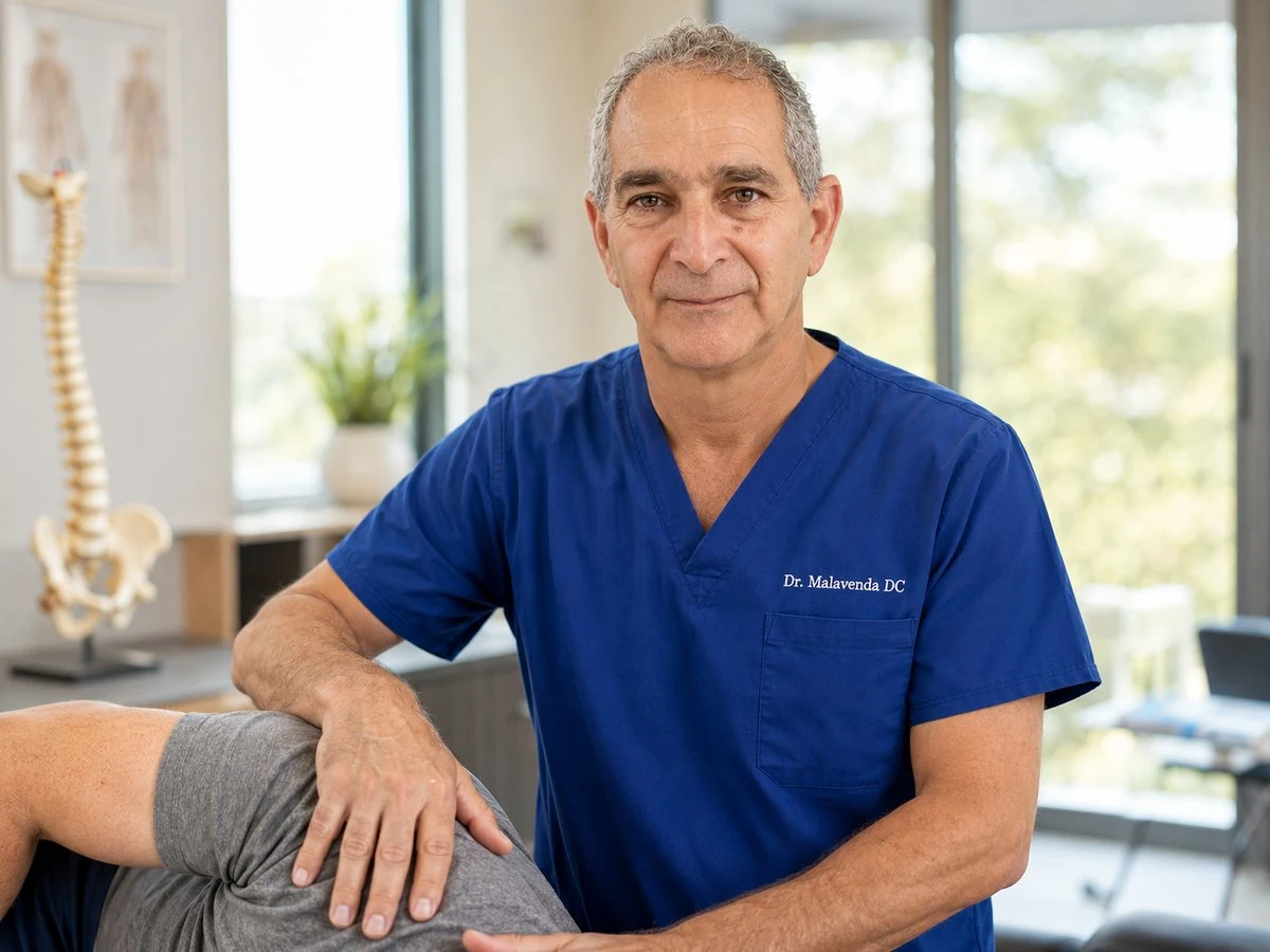 Dr. Paul Malavenda treating a patient at 305 My Chiro