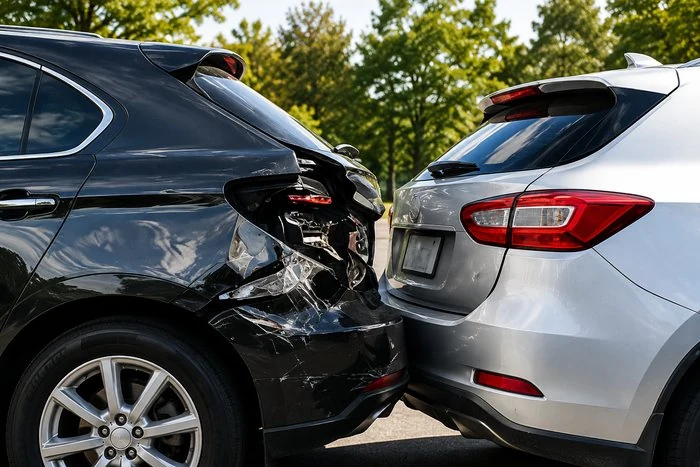 Rear-end car collision