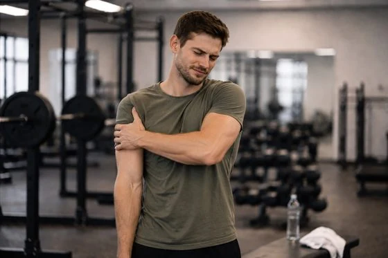 Athlete with shoulder pain